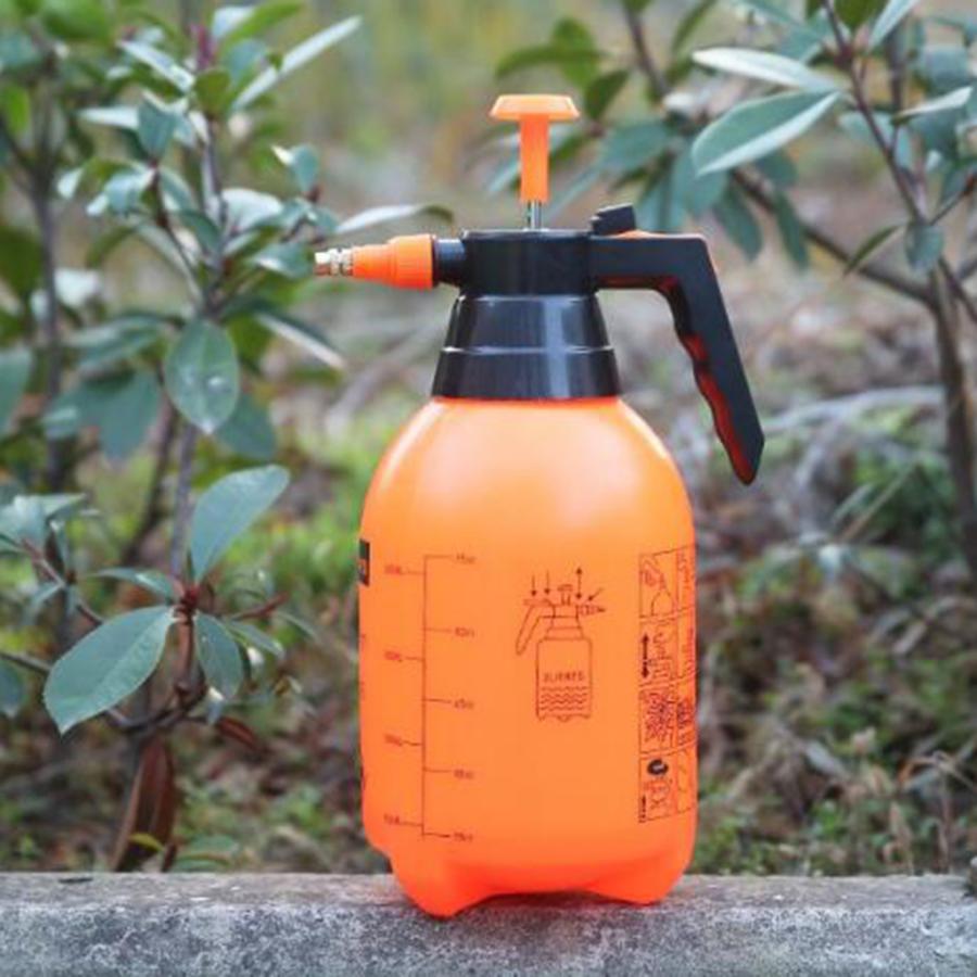 オレンジ2L ガーデンポンプ噴霧器ハンドヘルド 庭の噴霧器ポンプ圧力水