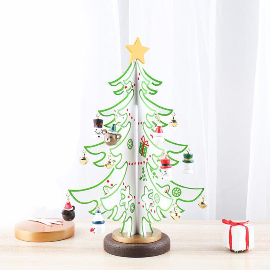 クリスマスツリー飾り像デスクトップ3d家の寝室の装飾写真小道具ホワイトl 誕生日 お祝い