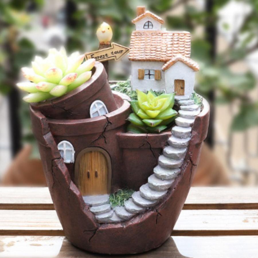 Dulton ダルトン セラミック ポット 12 植木鉢 鉢 鉢植え 陶器鉢 イエロー グリーン ブルー レッド セラミック 陶器 おしゃれ シンプル 小さい 小さめ 丸 ラウンド 底穴付き ソーサー一体型 室内用 屋外用 ガーデン用 ガーデニング用 プリズム クリエイティブセラミック