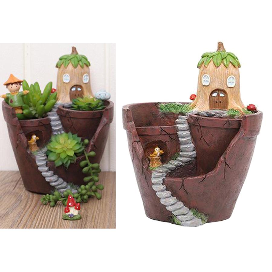 庭のレトロな農家スタイル4のための樹脂植木鉢多肉植物プランターポット Stkショップ 通販 Yahoo ショッピング