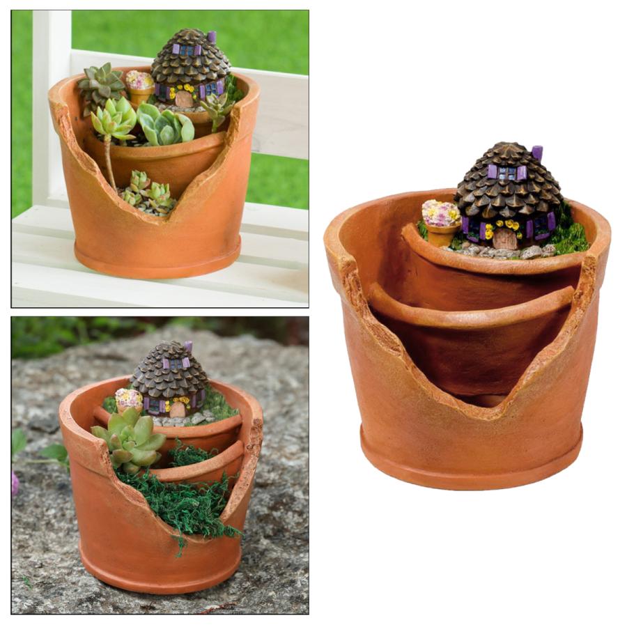 熱販売 創造的なフラワーポット 多肉植物の種 樹脂容器 マイクロ景観植物のdiy家庭オフィス屋内装飾