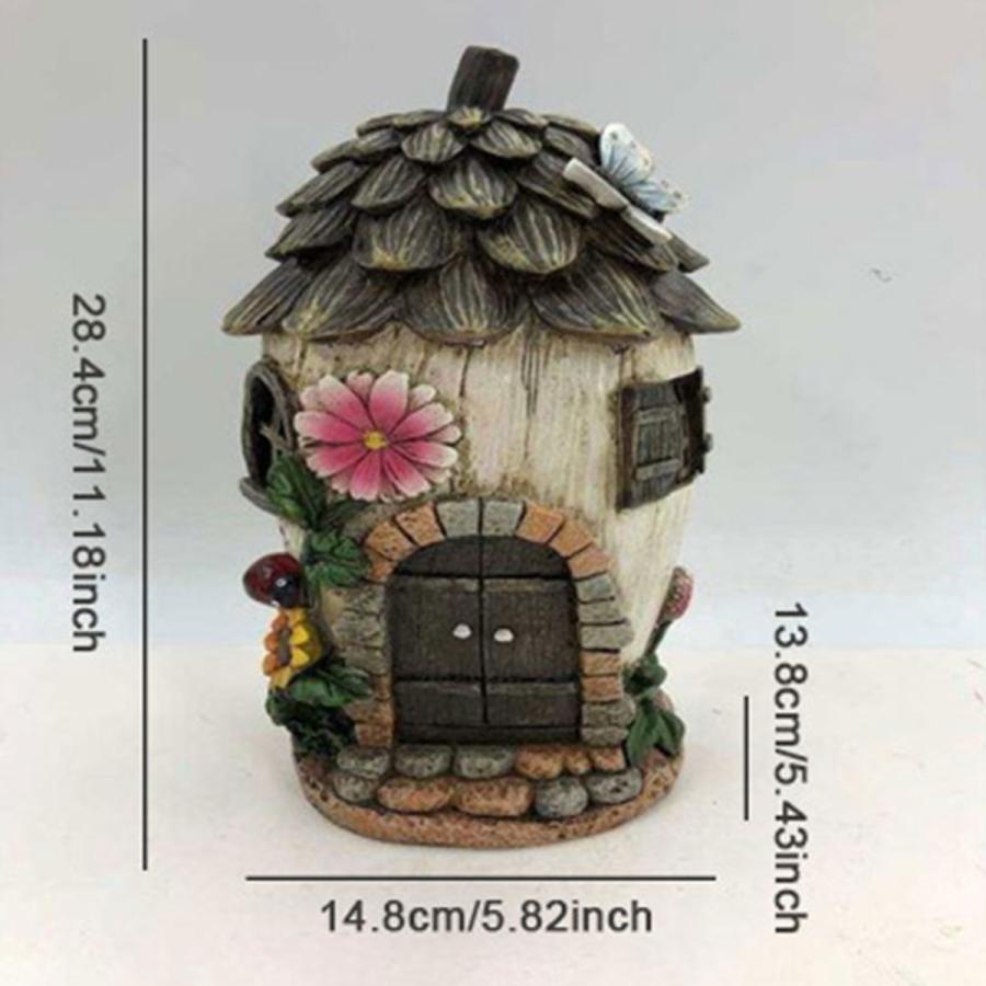 新色追加して再販 ミニチュアフェアリーガーデンアクセサリーフェアリーハウスソーラーガーデンパティオオーナメントa