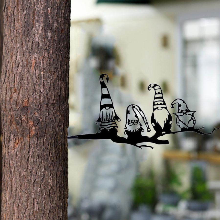 金属omeレプラコーン小人ガーデンシルエット壁の木フェンス妖精イースター装飾家コテージキューポラ裏庭｜stk-shop｜03