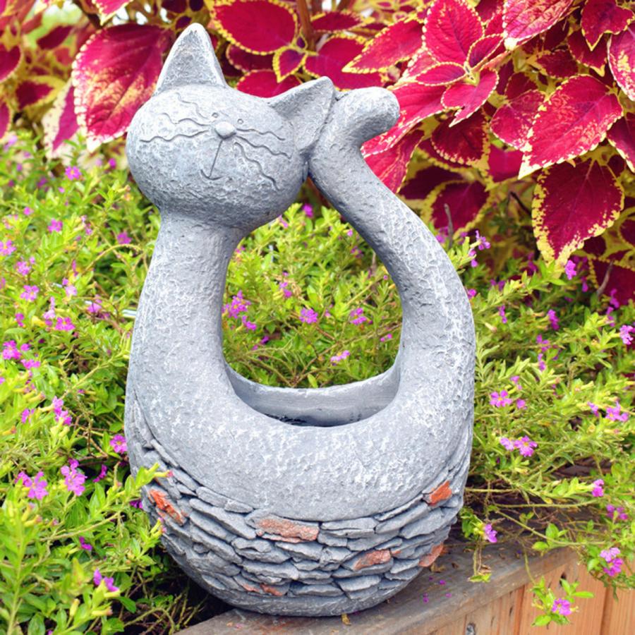 かわいい猫の形のフィギュア樹脂植木鉢.多肉植物サボテンポット盆栽