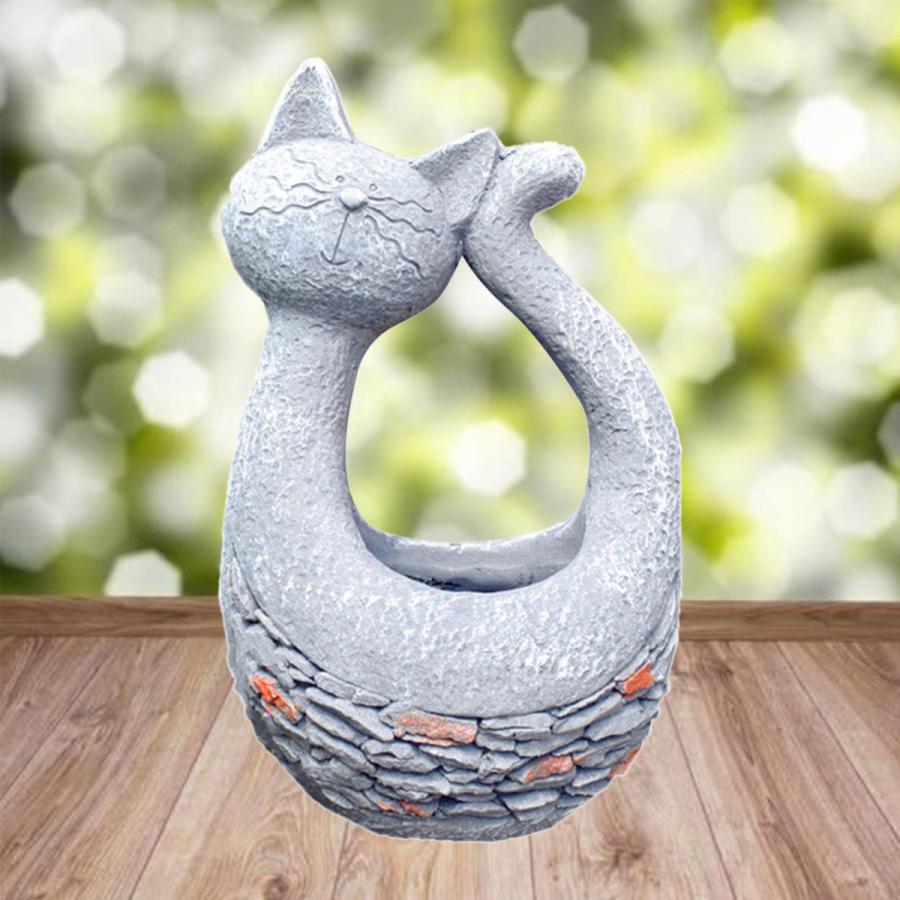 かわいい猫の形のフィギュア樹脂植木鉢.多肉植物サボテンポット盆栽