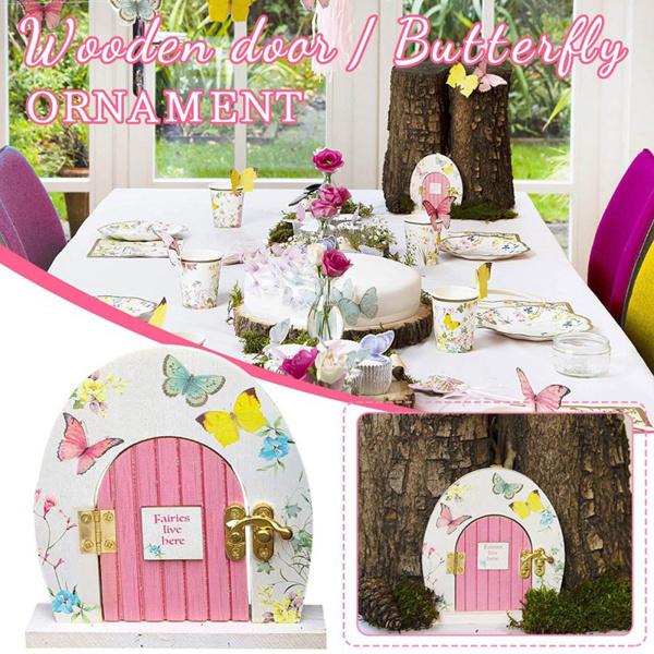 大人気新作 妖精庭のドア ミニチュア木の切り株家のドア 5インチ妖精の庭の家のドア Columbiatools Com