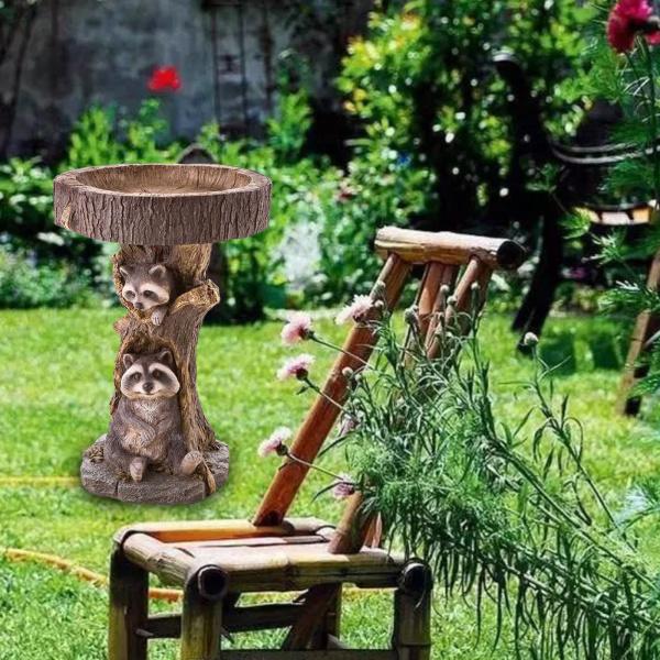 樹脂動物置物ガーデンステークス芝生の装飾バードバス耐久性のある彫刻