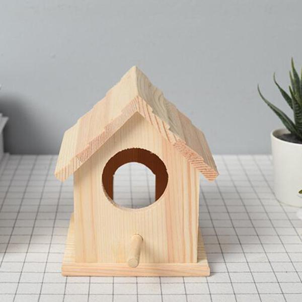 木製の鳥の家、屋外の鳥小屋、庭のパティオ装飾的な巣箱レンツバメの鳥の家スズメハチドリフィンチスロットル