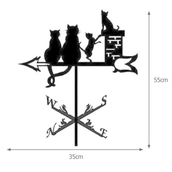 実用風見鶏ファームガーデンステークヤード装飾55cmトールオーナメント猫｜stk-shop｜08