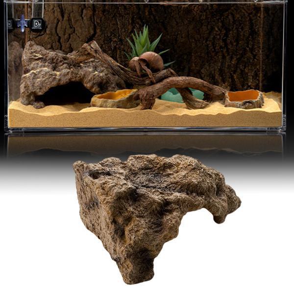 待望 今ダケ送料無料 カメの大きな亀のために人工的なシミュレーション爬虫類隠し洞窟穴装飾