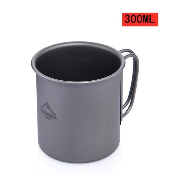 チタンカップキャンプマグコーヒーマグウォーターボトルカップ300ML｜stk-shop