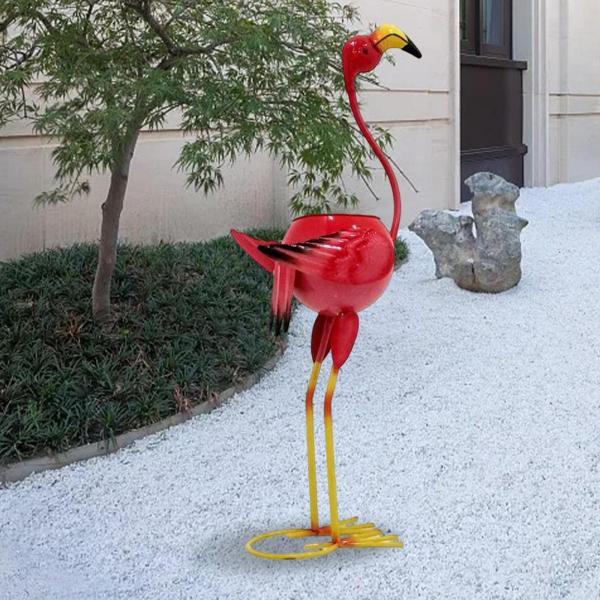 庭のパティオの装飾品のための鉄の芸術の庭の置物植木鉢のクリアランス 