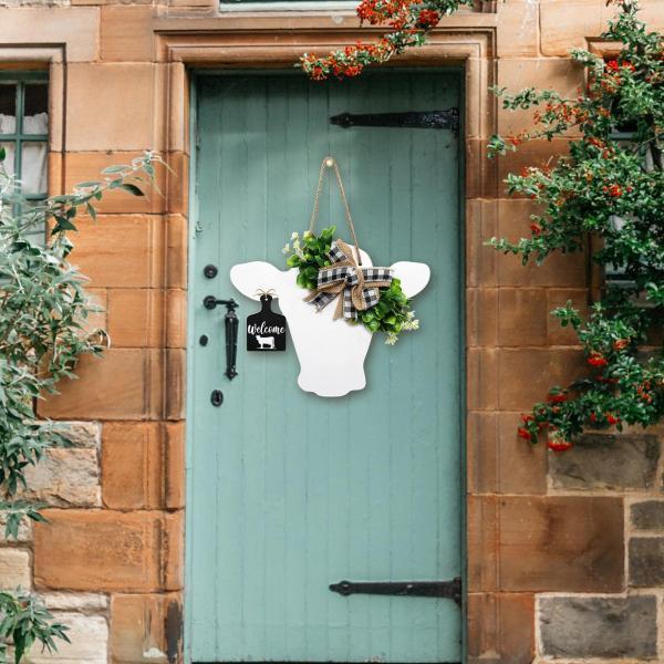 家の屋外の屋内装飾の装飾のための素朴なドアの花輪の印の掛かるドアの花輪