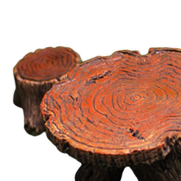 5x 庭の切り株の置物 小さな妖精の木の切り株 スツール テーブル