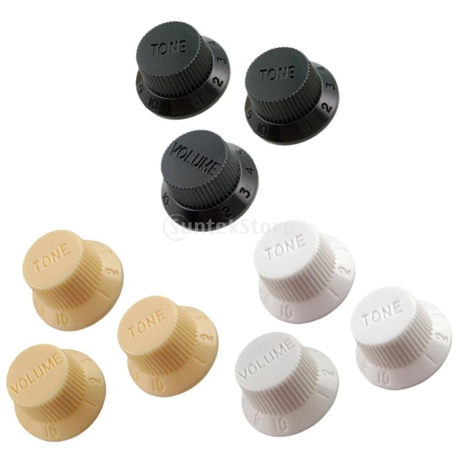 3個セット ギター用 ボリューム トーン コントロールボタン ノブ 