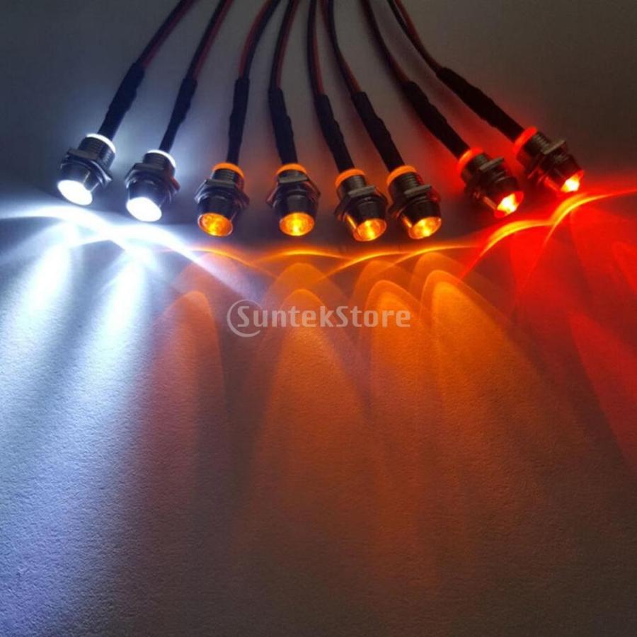 Dovewill RCモデルカー用 ラジコン RC LED ランプ ライト 2白+4黄+2赤