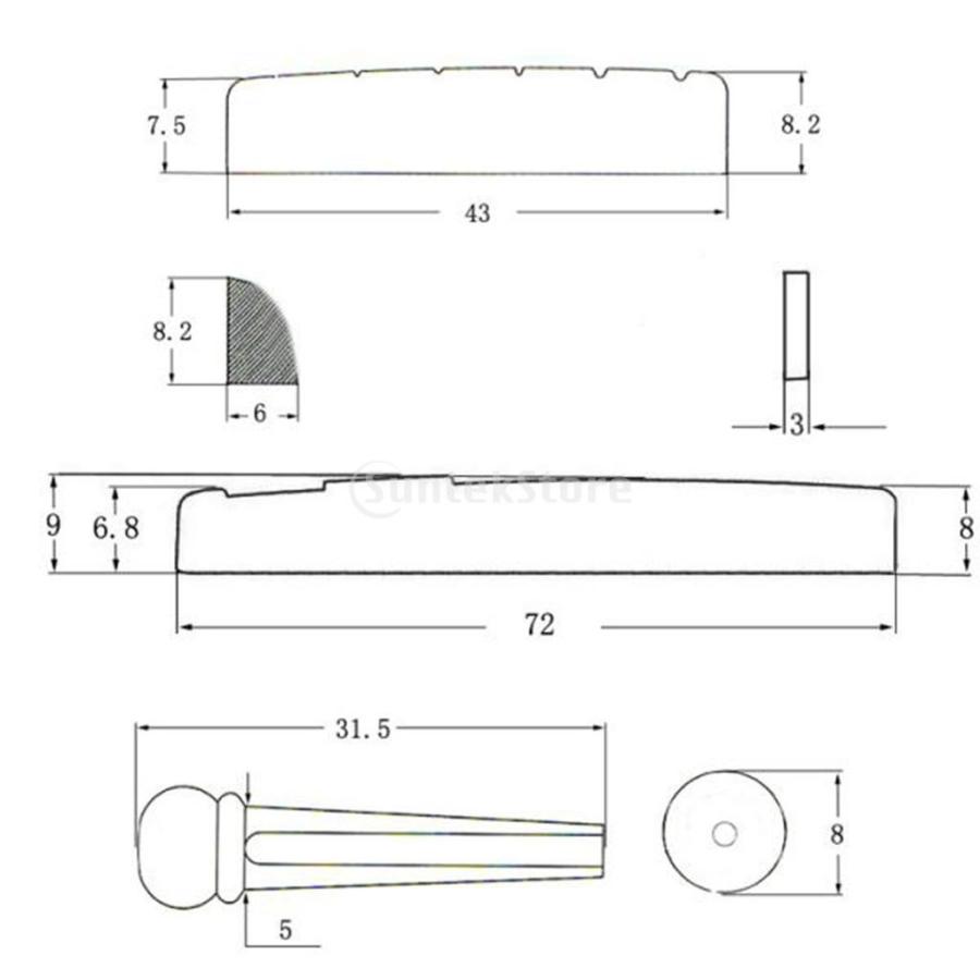 ギターナット ギターサドル ギターブリッジピン｜stk-shop｜07