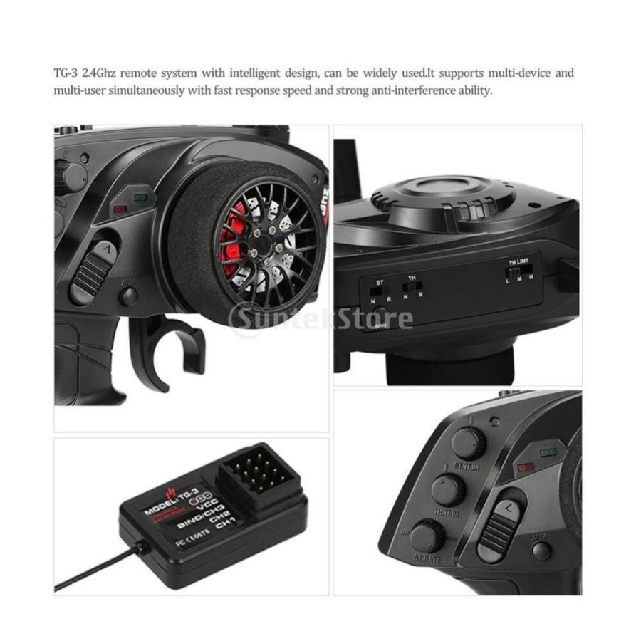 RCカー/ボート用 TG3 2.4GHz 3CH リモートコントロールトランスミッタ