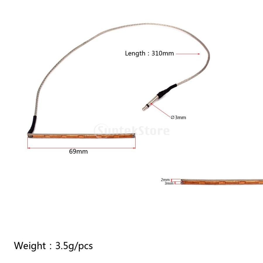 6弦アコースティックギター用 ピエゾ アンダー サドル ピックアップ