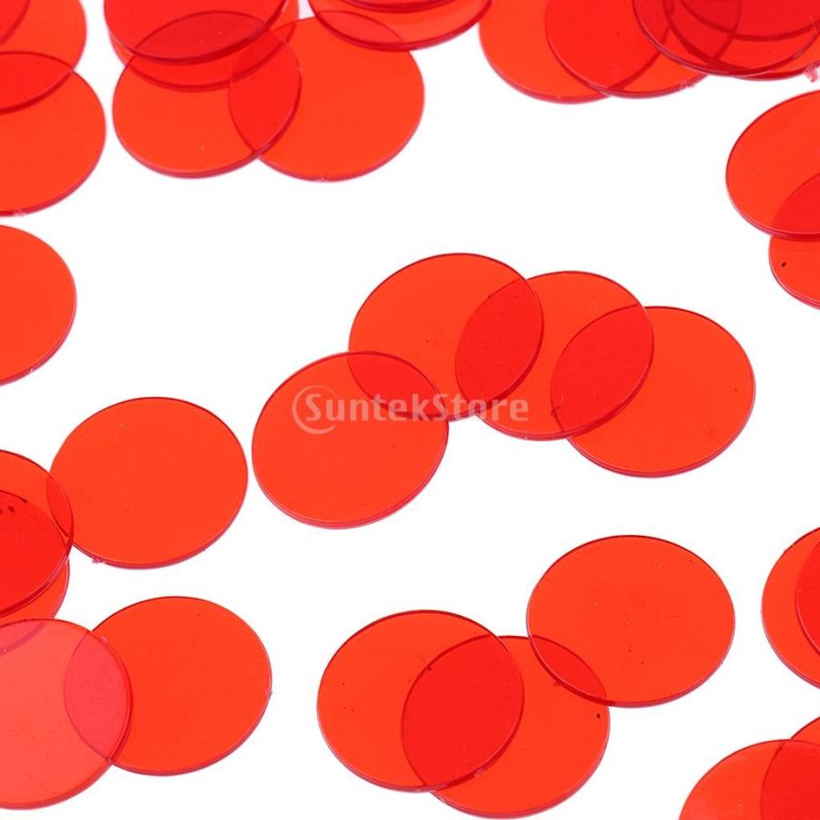 ビンゴチップ マーカー ビンゴカード ポーカー ゲーム カウンター 半透明 5色選べる - 赤, 100個 : STKショップ - 通販 -  Yahoo!ショッピング