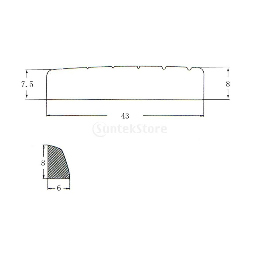 43mm プレスロット ブラス ナット 6弦エレクトリック/アコースティック