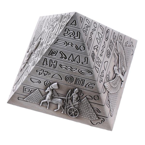 金属の手工芸品エジプトのピラミッドの建物モデル本棚飾りグレー｜stk-shop｜05