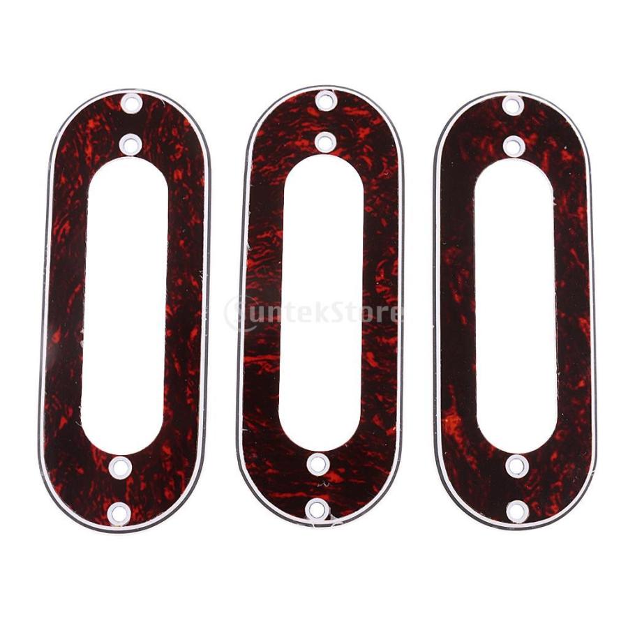 3個 ギターシングルコイル ピックアップ マウントリング ギターパーツ