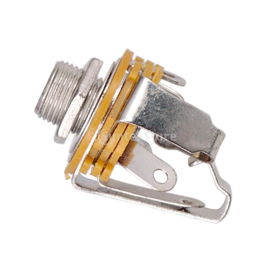 高品質 ギターステレオジャックソケット 6.35mm 入力/出力 エレキギター/ベース用 交換性 61008707STKショップ 通販