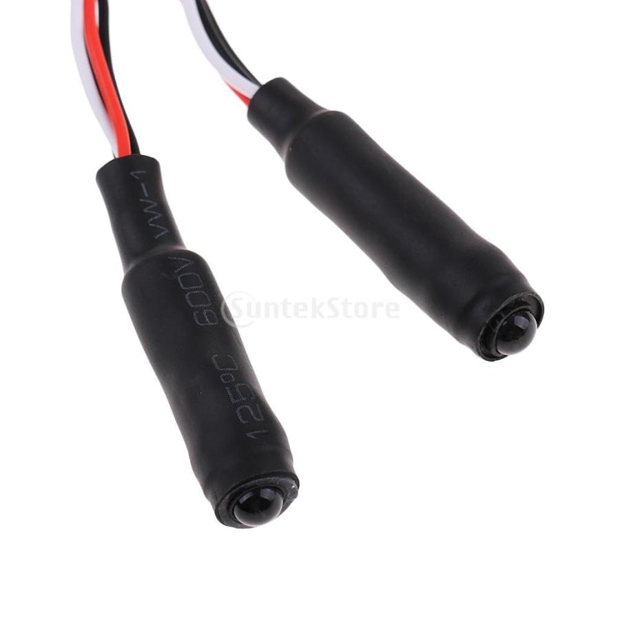1/10 RC TT02/TT01/D4 D90 SCX10 カー適用 2 LEDライト ヘッドライト