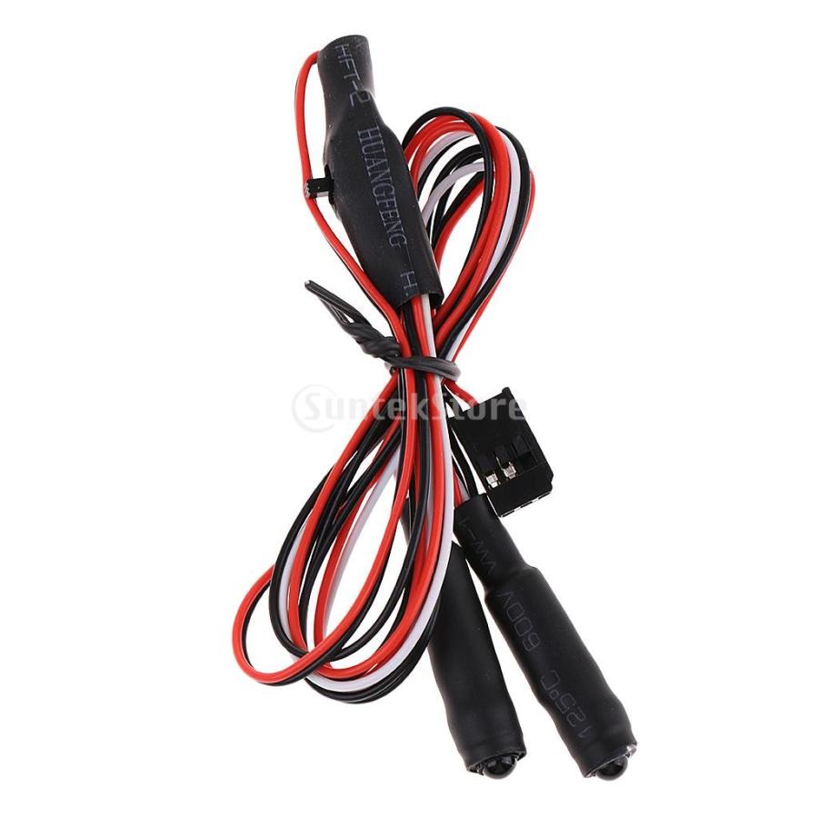 1/10 RC TT02/TT01/D4 D90 SCX10 カー適用 2 LEDライト ヘッドライト