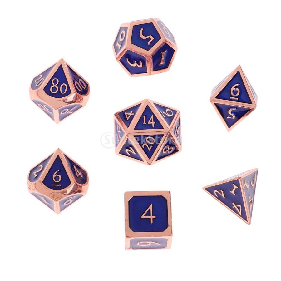 ダイスセット 多面体ダイス透明な赤い色マルチサイドダイスメタルダイスボードゲーム用のクラシックフォントで絶妙 Sale 10 Off