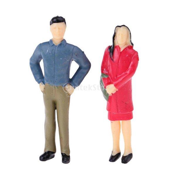 30個 人間 人形 人間フィギュア塗装人 1/25スケール 箱庭 装飾 建物