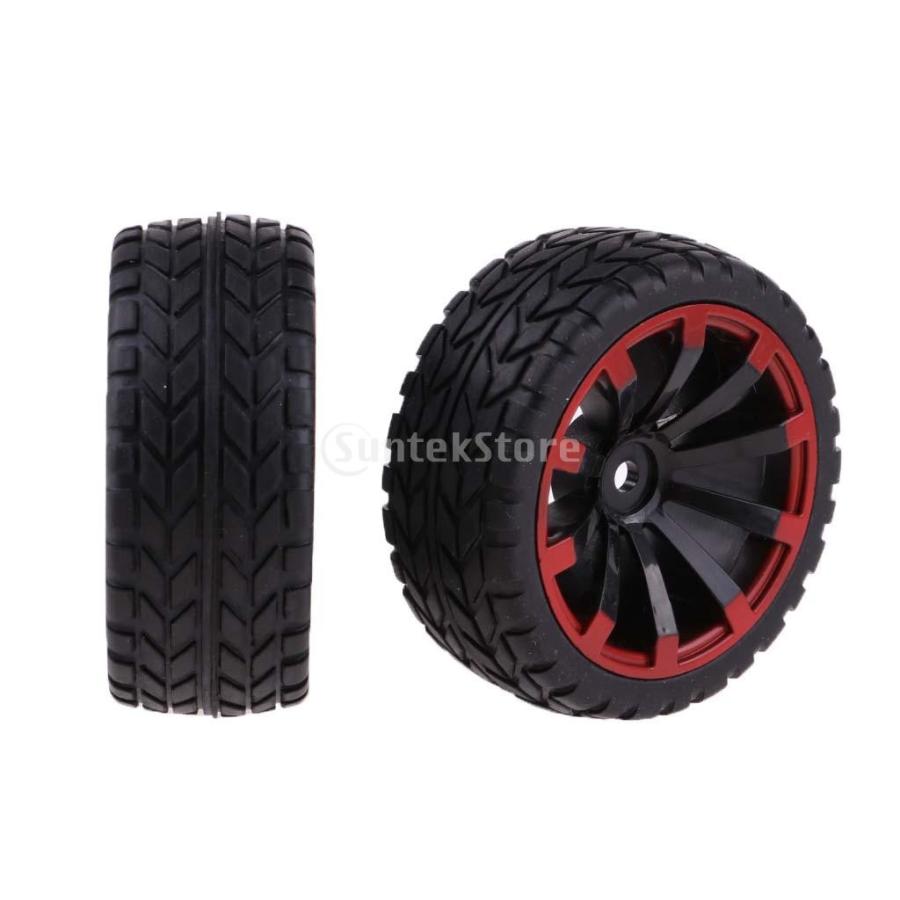 1/10 hsp i traxxasのための4個のRCカーレーシングタイヤ＆ホイール