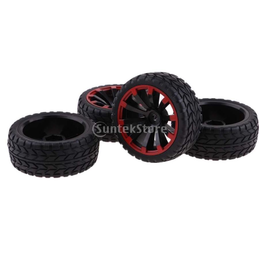 1/10 hsp i traxxasのための4個のRCカーレーシングタイヤ＆ホイール