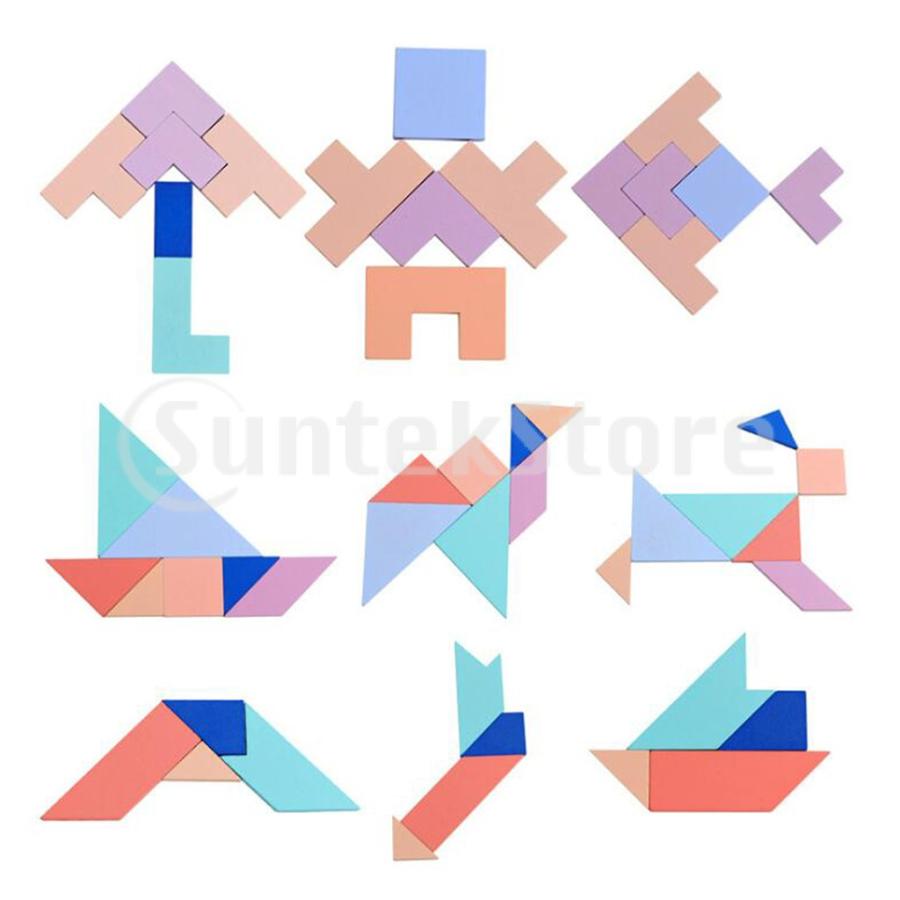 タングラム パズル 赤ちゃん 幼児のおもちゃ 木製 知恵の板 教育セブンピース 組み合わせパズル 脳に体操玩具 Stkショップ 通販 Yahoo ショッピング