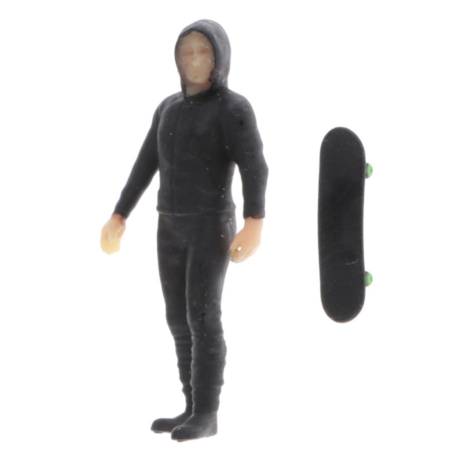 1 64フィギュアジオラマスケーターボーイスケートミニチュアモデルブラック Stkショップ 通販 Yahoo ショッピング
