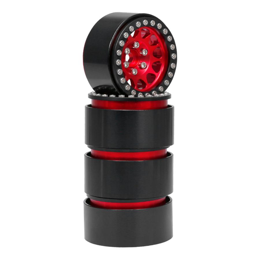 1.9インチビードロックホイールリム 合金 RCクローラーカー用