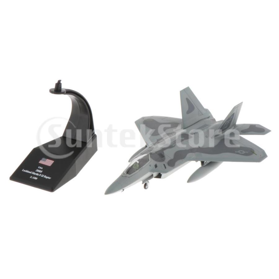 1:100アメリカンエアクラフトF-22ファイターラプターPplaneダイ