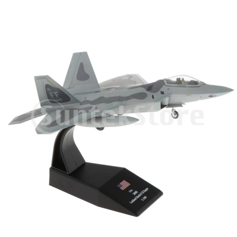 1:100アメリカンエアクラフトF-22ファイターラプターPplaneダイ