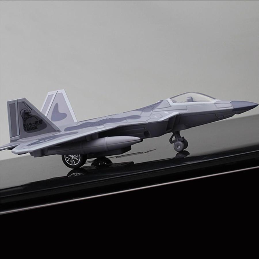 シミュレーション1:100 USAF-22ラプター航空機模型飛行機スタンド装飾グレー｜stk-shop｜06