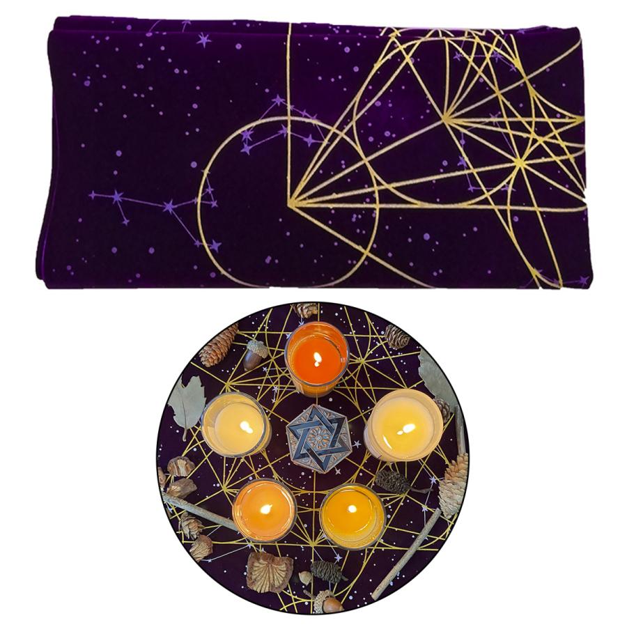 占星術タロットカードゲームテーブルクロスクリスタルグリッドテーブルクロス装飾紫｜stk-shop｜05