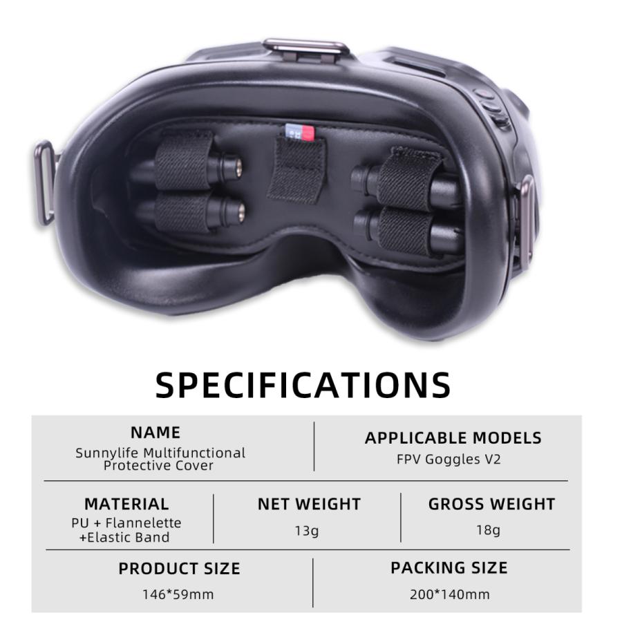 ゴーグルプロテクターカバー dji fpv ゴーグルアンテナ カード収納