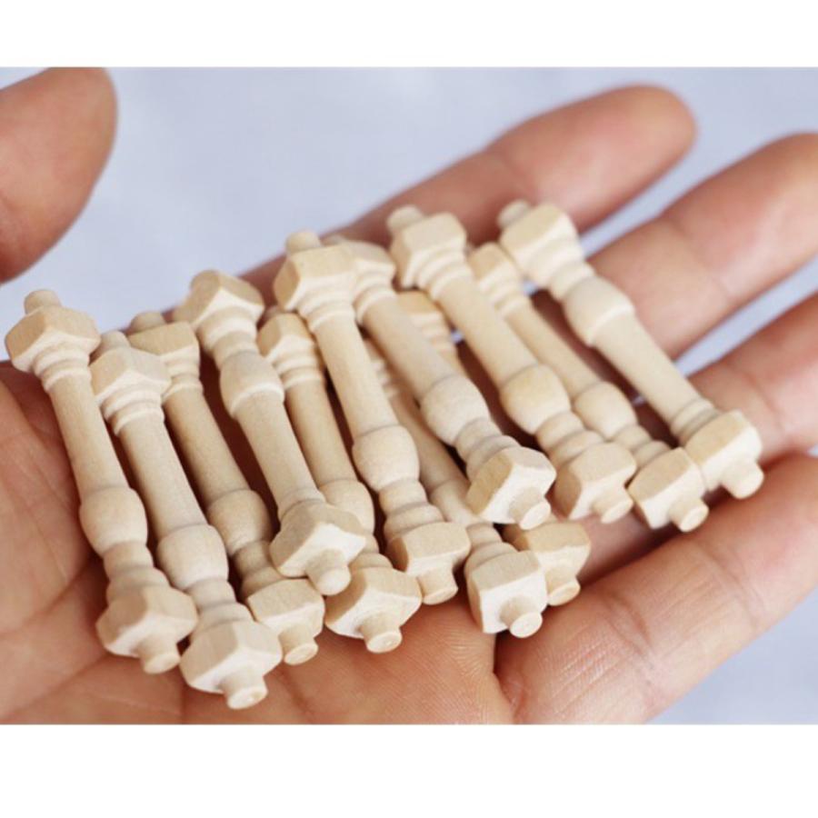 セットの12個ドールハウスミニチュアdiyビルダー木製木材1/12木製