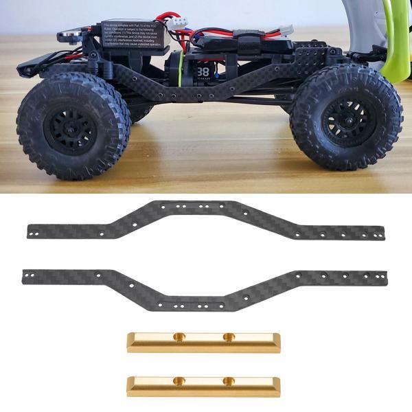 Rc金属フレームレール左 & 右シャーシ桁バランス重量フィット用SCX24 90081 rcロッククローラカーパーツのアップグレー