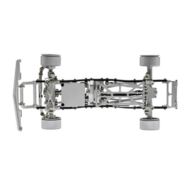 1:24アキシャルSCX24用RCフレームシャーシ90081デッドボルトシボレーC10DIYパーツシルバー 