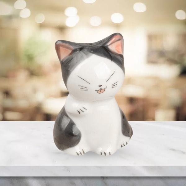 猫の姿勢置物飾り像オフィスリビングルーム卓上本棚装飾アートウェア家族の友人へのギフト 4.5x6.8cm A