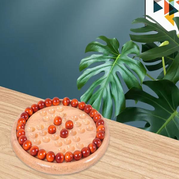 木製ソリティアボードゲーム33ボールペグクラシックヴィンテージ