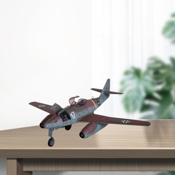 模型 オブジェ 航空機 航空機モデルおもちゃDIY 1:33スケールドイツMe-262戦闘機モデル飛行機