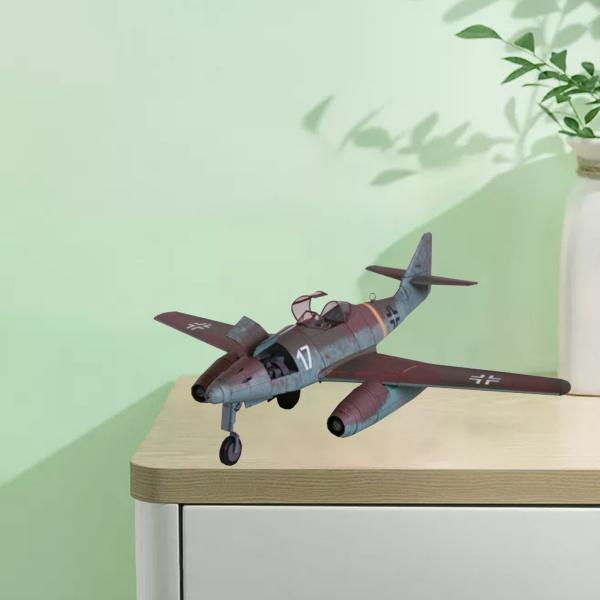 航空機モデルおもちゃDIY 1:33スケールドイツMe-262戦闘機モデル飛行機