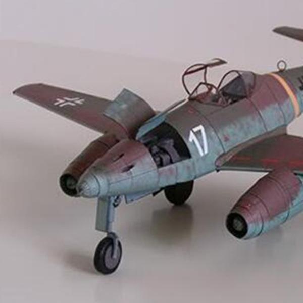 航空機モデルおもちゃDIY 1:33スケールドイツMe-262戦闘機モデル飛行機